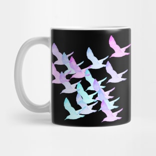 Seagulls (Translucent Gardient from Cyan to Magenta) Mug